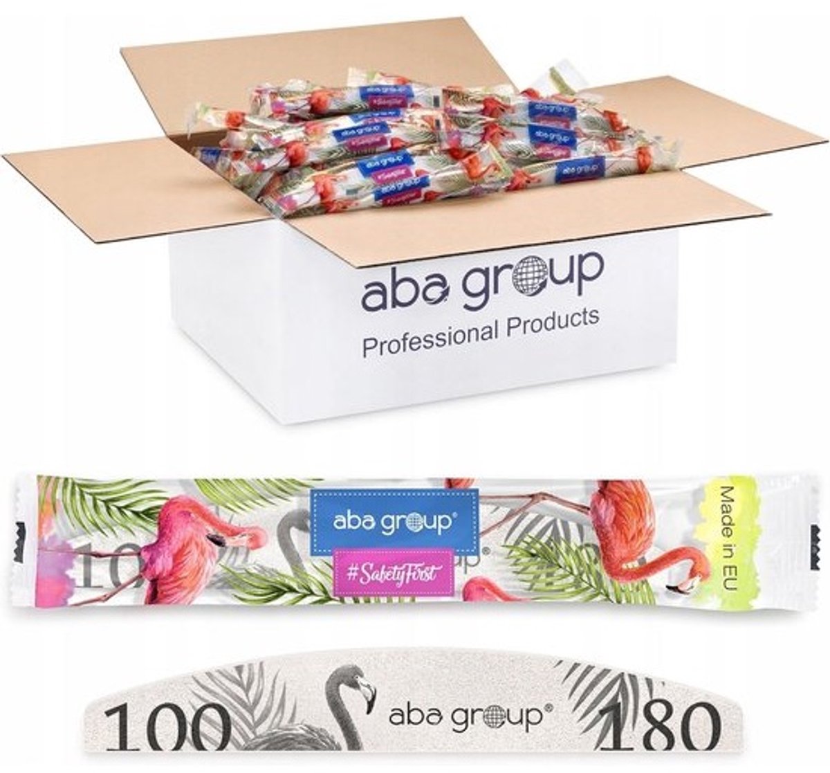 500 Stuks Professionele Nagelvijlen 100/180 Halve Maan - Wegwerpnagelsvijlen voor Gel & Acryl