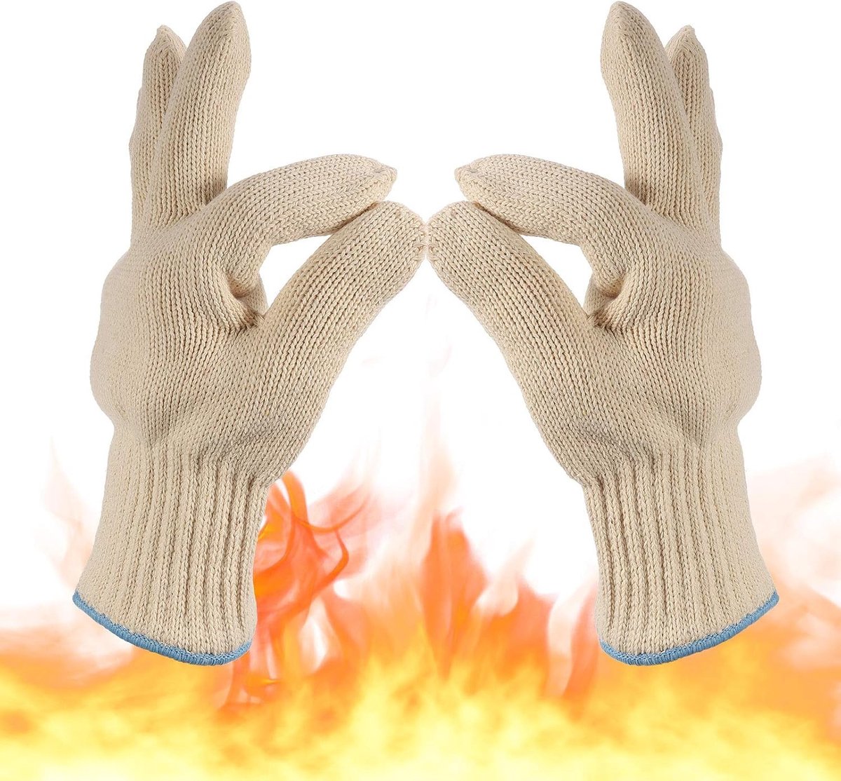Hittebestendige keukenhandschoenen voor koken, bakken en grillen - Bescherming voor binnen en buiten, ideaal voor het vasthouden van pannen en ovenschalen