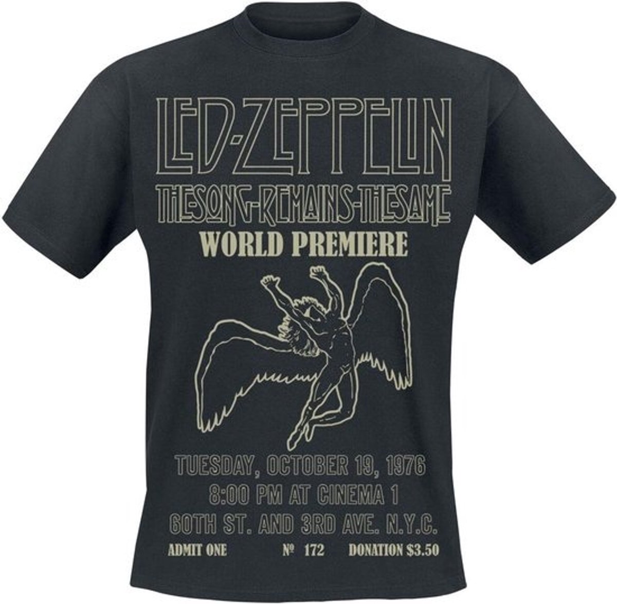 Band T-Shirt - Muziek Shirt - Casual Kleding - Officiële Licentie - 24 x 22 x 2 cm - Zwart