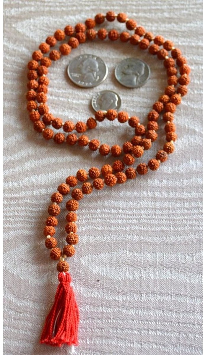 Gebedskralen Mala - Meditatie Ketting - Spirituele Beoefening - 108 kralen 5 Mukhi - 6 mm kralen