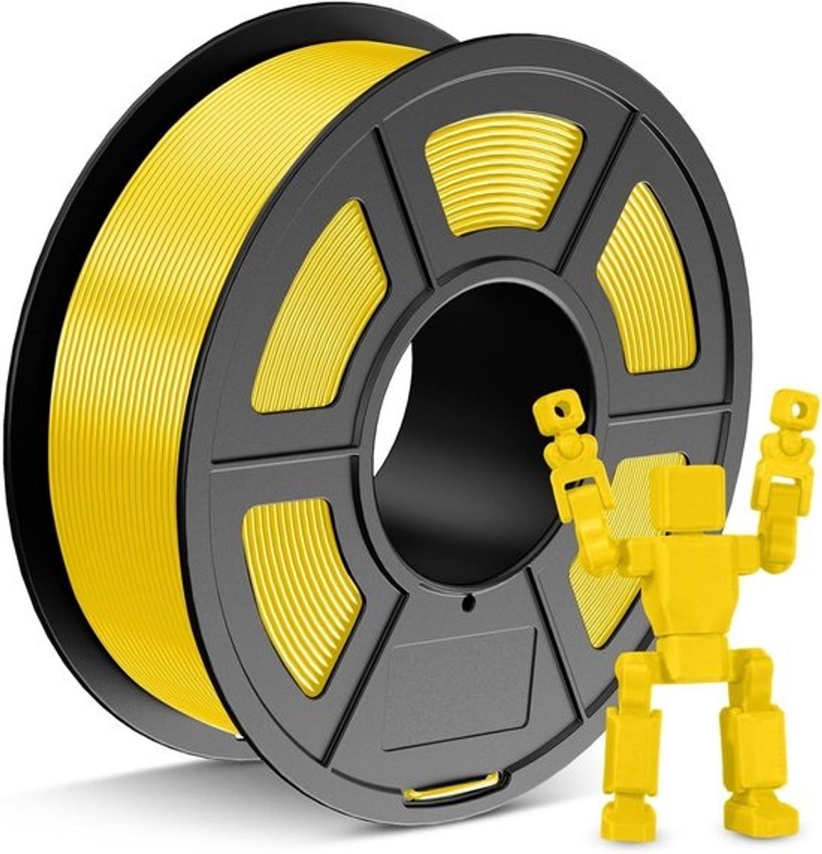 Professioneel PETG Filament 1.75mm Geel voor 3D Printer, Hoge Precisie 1.1kg Spoel