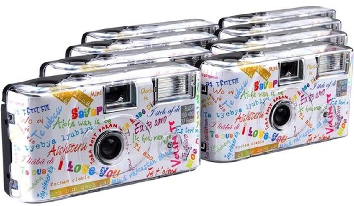 Wegwerpcamera met Flitser (8-Pack) voor Feestjes en Vakanties