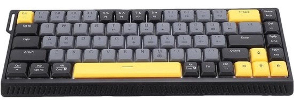 Mechanisch Toetsenbord - Compact Toetsenbord Gaming - Efficiënt Werken - 68 Toetsen Indeling - Afneembare Kabel - Grijs Zwart