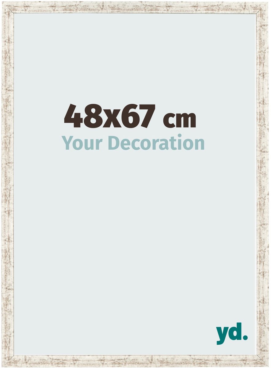 Your Decoration - Fotolijst 48x67 cm - MDF - Wit Vintage - Bologna