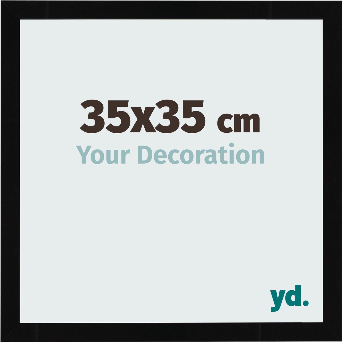 Your Decoration - Fotolijst 35x35 cm - MDF - Zwart Hoogglans - Bologna