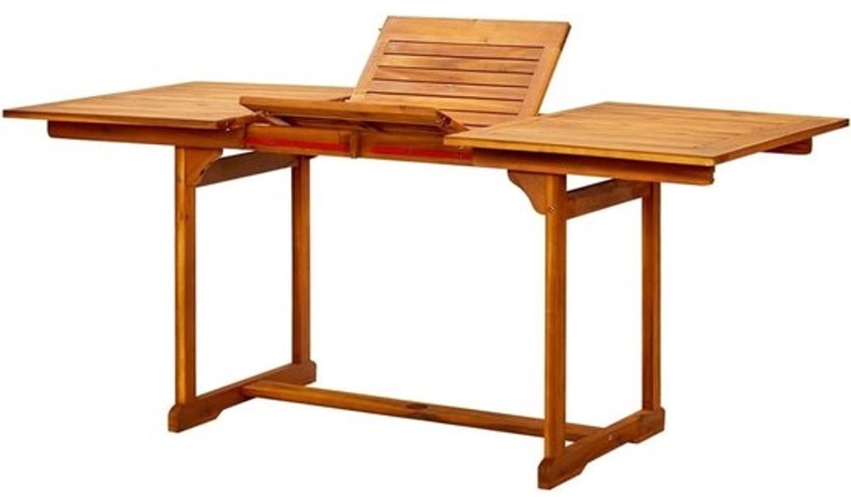 Uittrekbare Tuintafel - Houten Eettafel - Buiten Dineren - Massief Acaciahout - 120-170x80x75 cm - Bruin