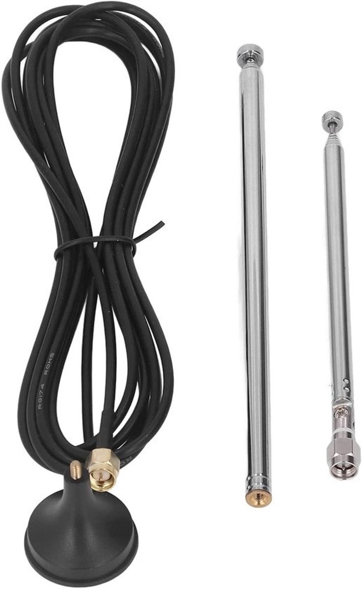 SDR Ontvanger Antenne - USB Dongle Tuner - Radio Monitoring - Breed Frequentiebereik - 21x8x2 cm - Zwart