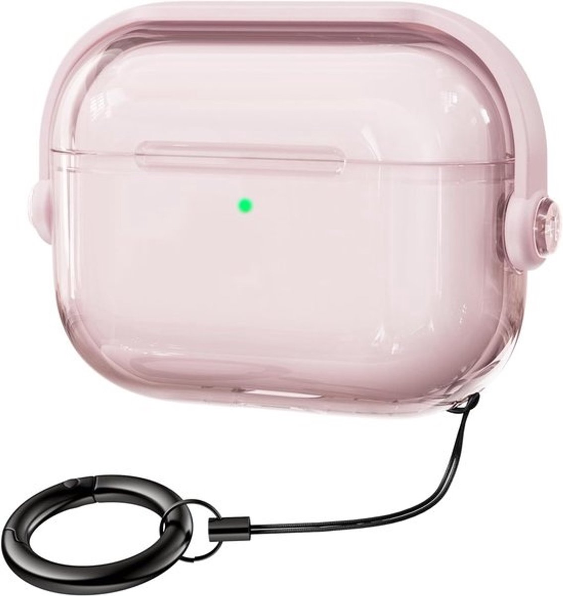 Transparante Beschermhoes voor AirPods Pro 3 (2025) met Karabijnhaak en Standaard