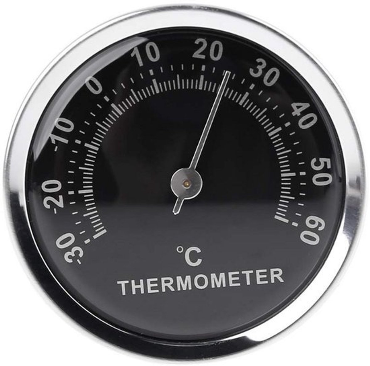 Analoge Mini Temperatuurmeter voor Auto Interieur - Mechanisch en Duurzaam