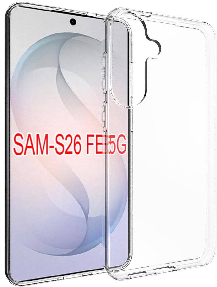 MobyDefend Hoesje - Geschikt voor Samsung Galaxy S26 FE - Transparante TPU Backcover - Volledig Doorzichtig