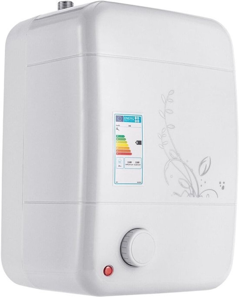 Kleine Boiler - Warmwaterbereider - Direct Warm Water - Dubbele Bescherming - 8 Liter - Wit
