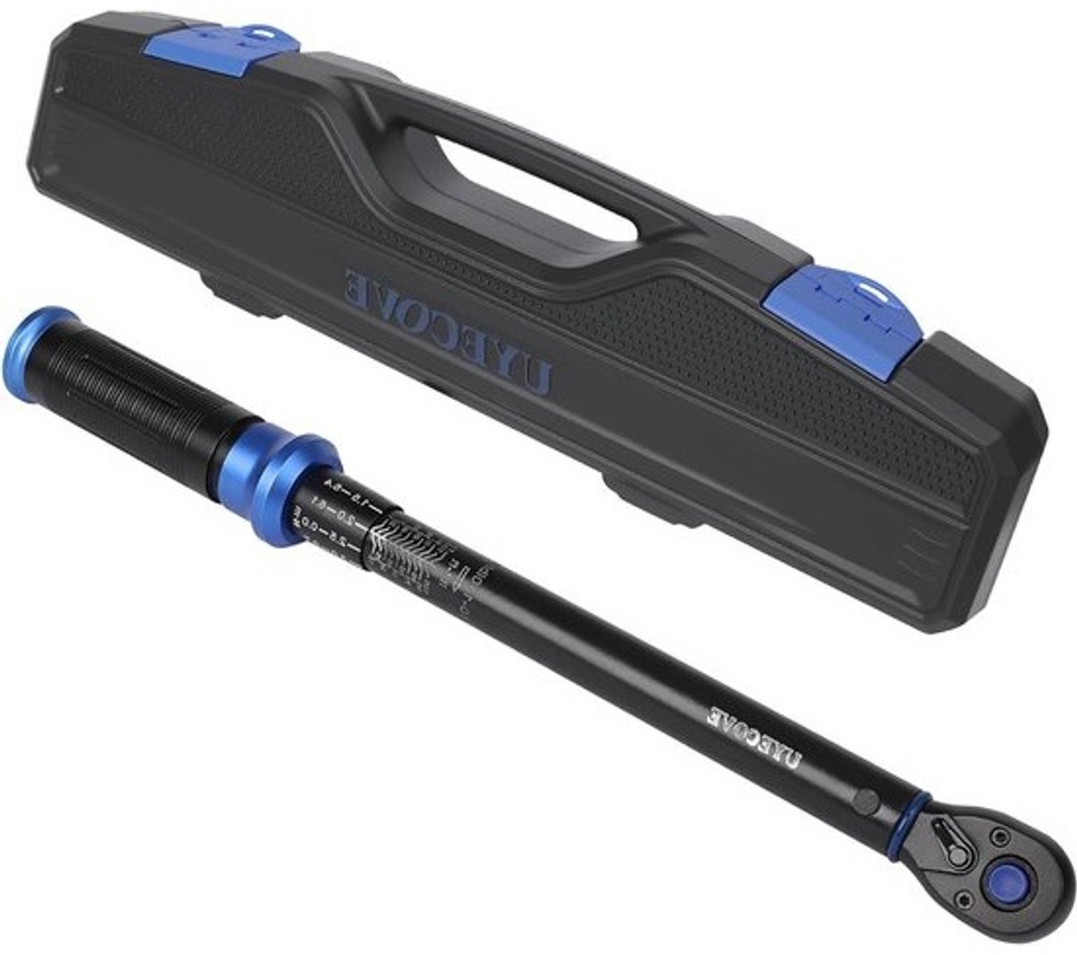 Momentsleutel - Kliksleutel Koppeling - Precisie Werk - Dubbele Schaal - 3/8 inch - Blauw