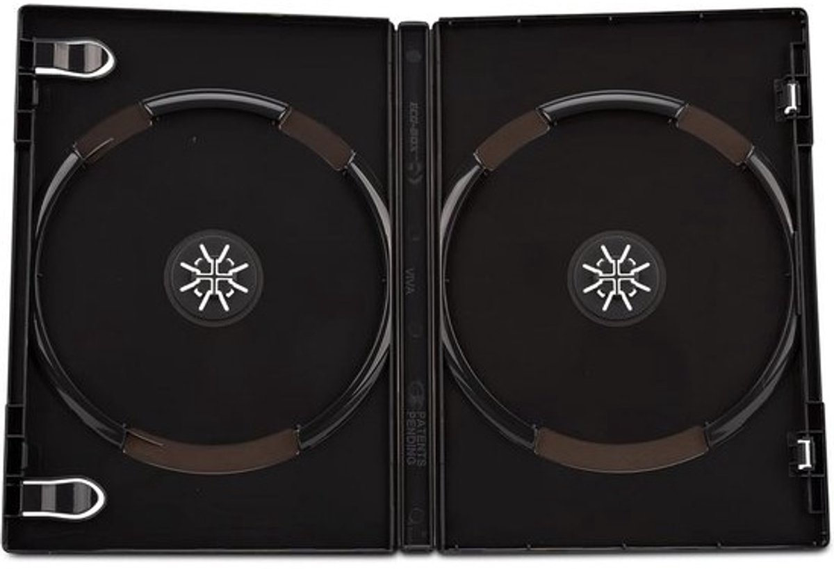 Dubbele zwarte dvd-hoesjes - 14mm - 5 stuks