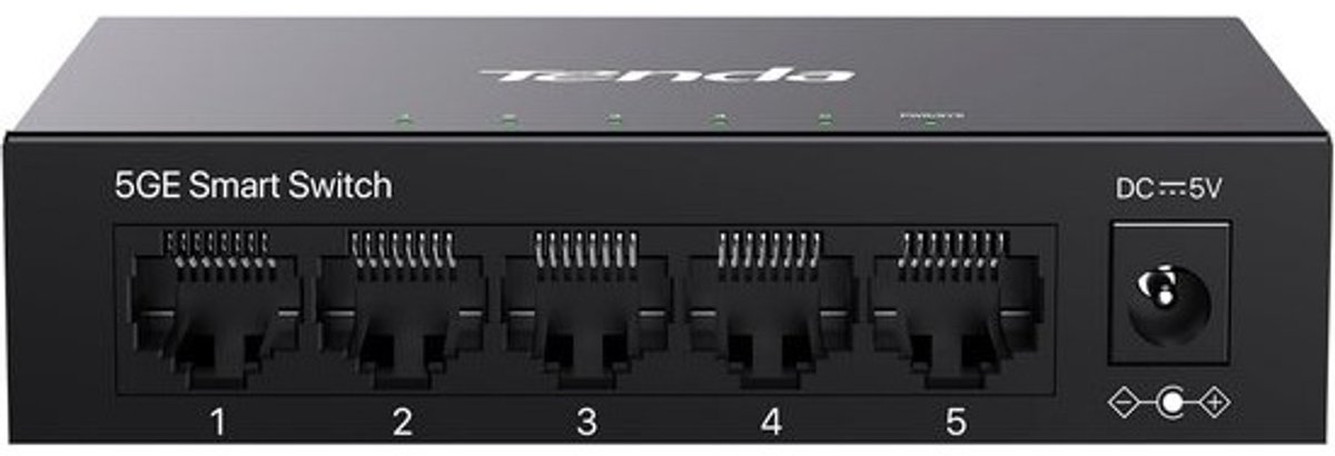 Tenda TEG205E 5-poorts Gigabit Managed Switch – 10/100/1000 Mbps met IGMP Snooping, QoS en VLAN