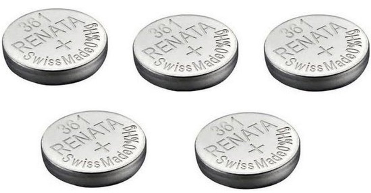 Enkel horloge Batterij 361 - Hoogwaardige 1.55V SR721W (5 stuks)