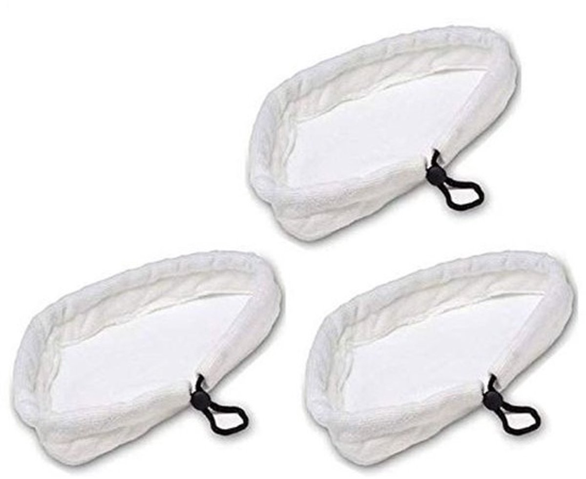 Set van 3 universele microvezel schoonmaakpads voor stoomreinigers
