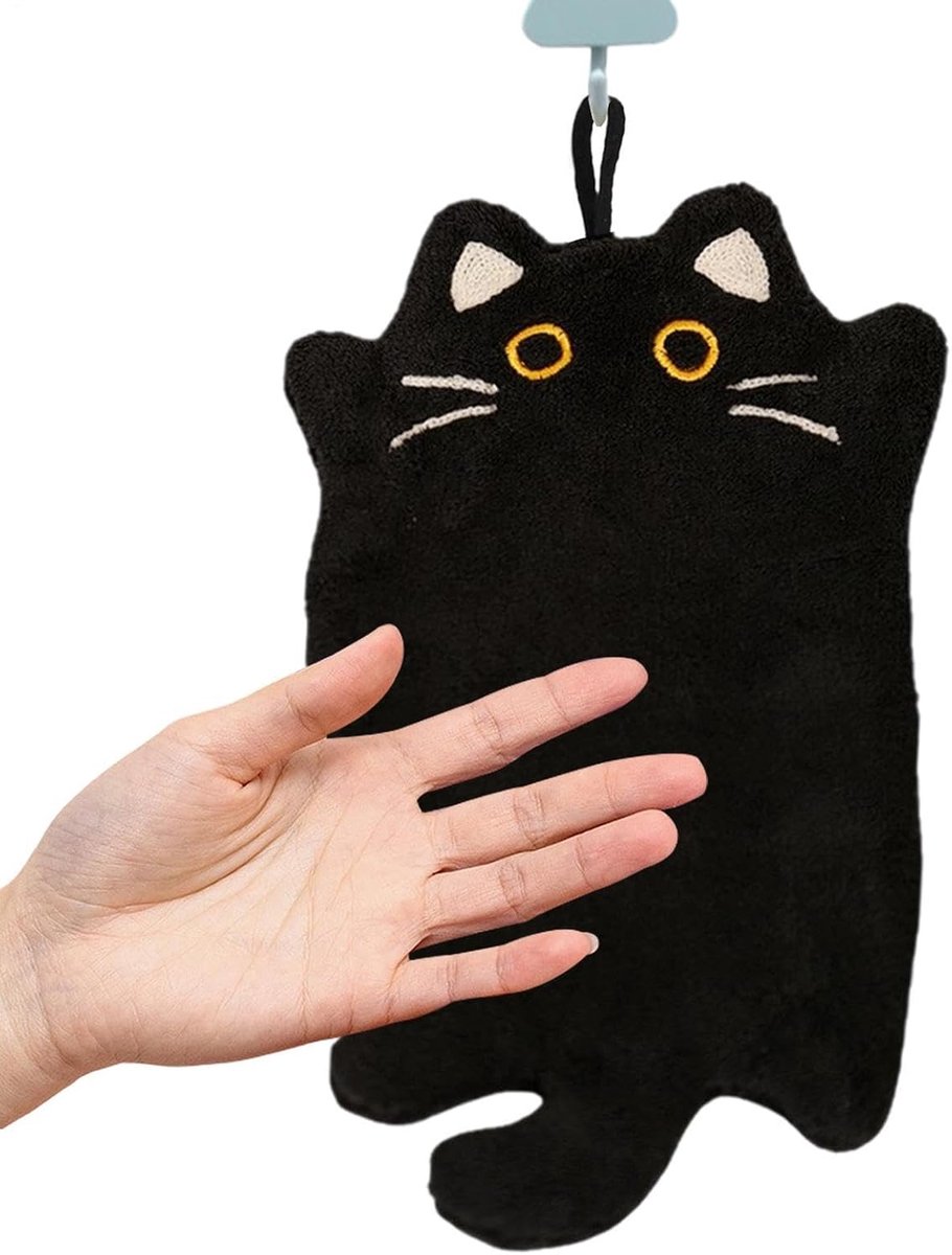 Schattig zakdoekje in de vorm van een kat, gemaakt van koraalvlies, leuk en absorberend.