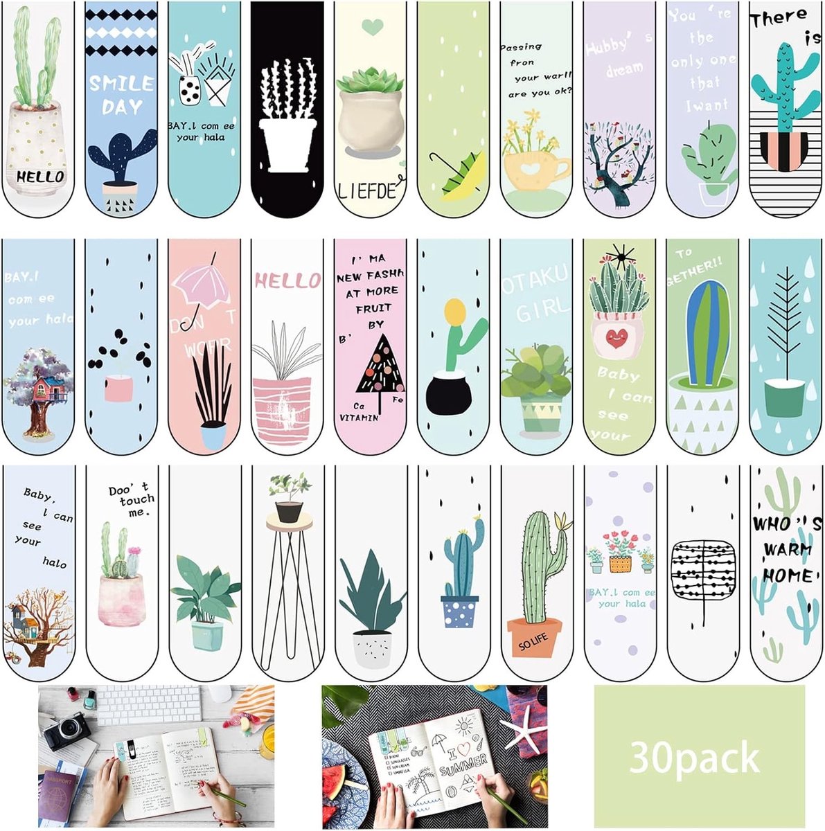 Kleurige Magnetische Boekenleggers Set van 30 Stuks - Ideaal voor Studenten, Kantoor en Onderwijs