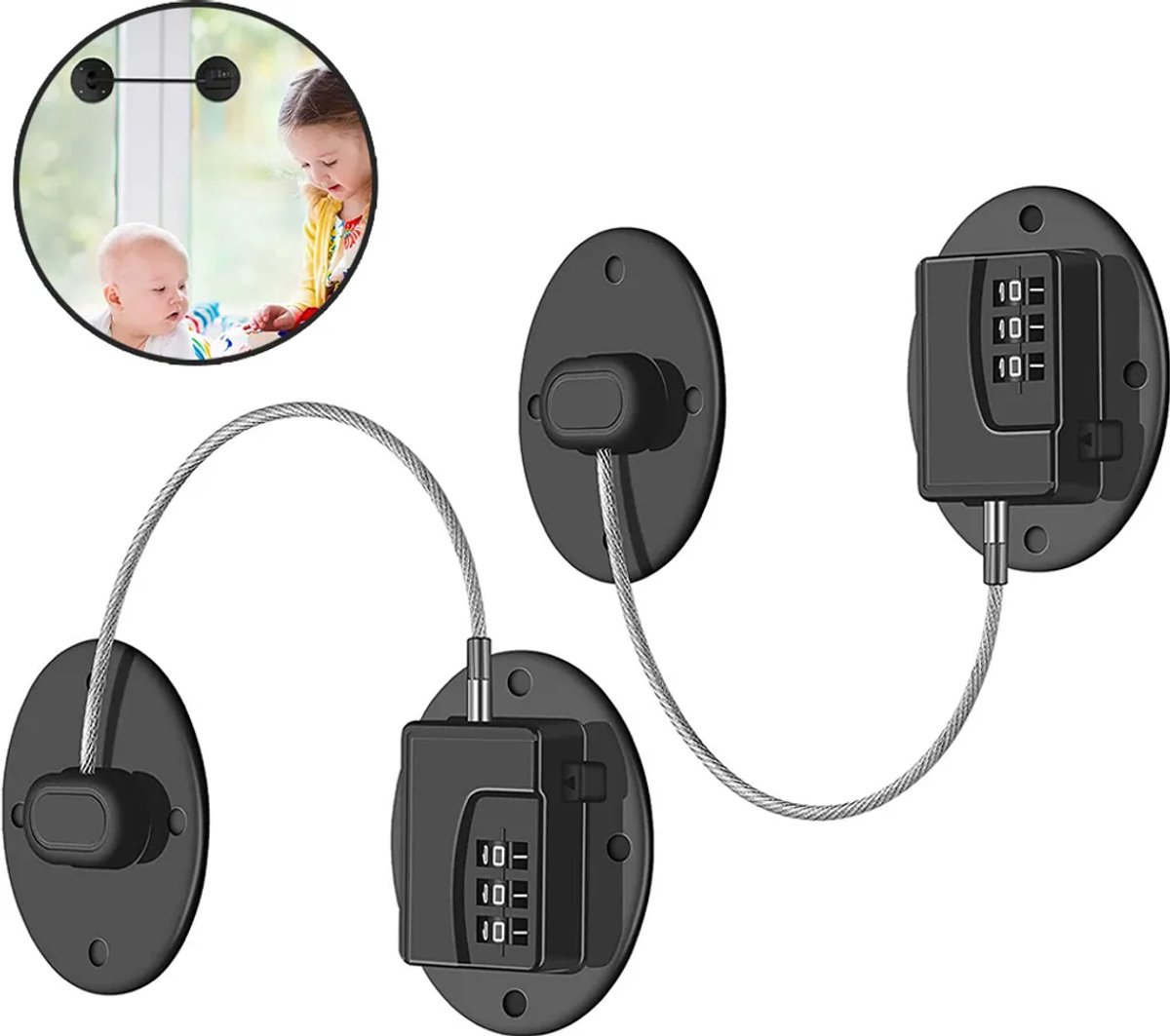 Sleutelloos koelkastslot, kindveilig koelkastslot Geschikt voor digitale combinatie, sterk zelfklevend combinatieslot Geschikt voor koelkasten, kasten en lades.