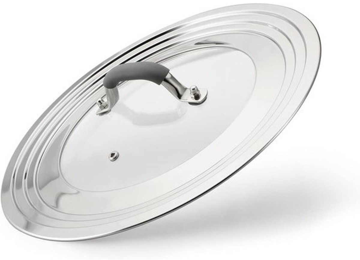 Universeel glazen deksel voor pannen 21-31 cm – Kookgerei met ergonomische grip