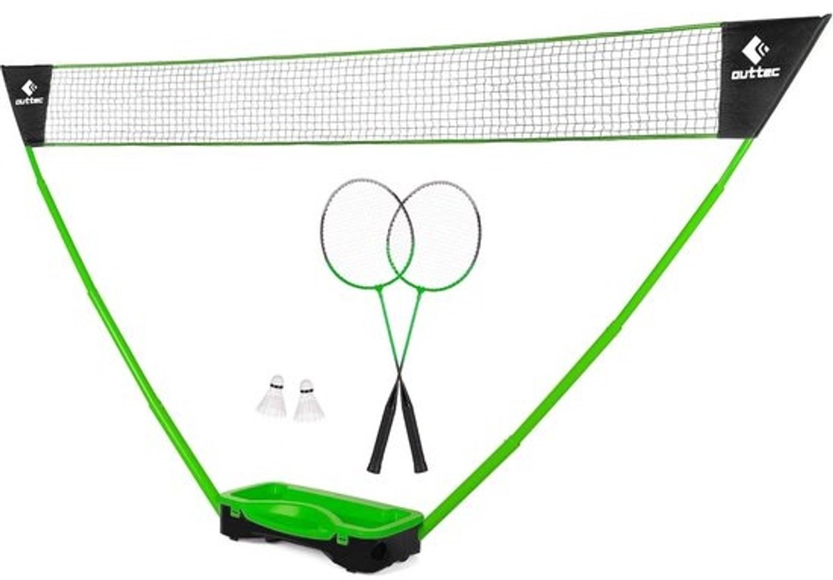 Complete Badminton Set met Net, Rackets en Koffer voor Buiten en Tuin