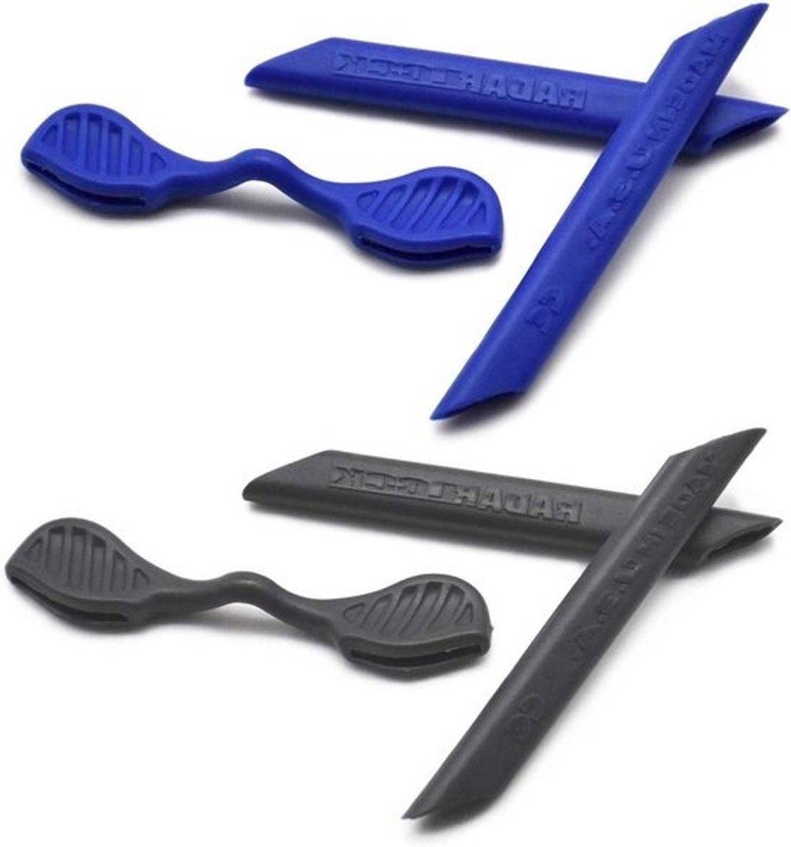 Vervangende Rubberen Set - Bril Onderdelen - Zonnebril Onderhoud - Eenvoudig te Installeren - 2 Stuks - Blauw Donkergrijs