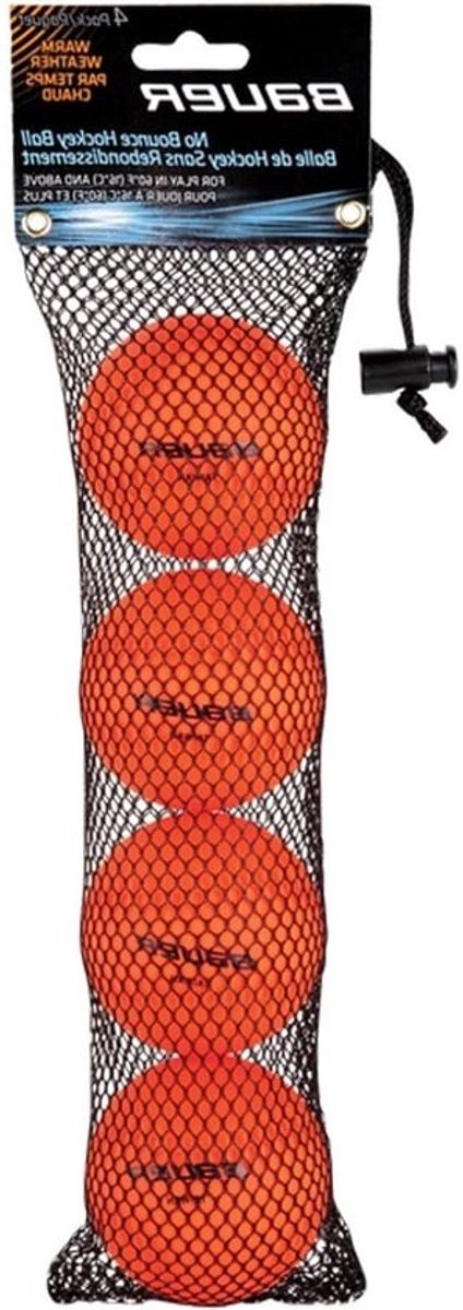 Hockey Bal - Oefenbal Hockey - Hockey Training - Zonder Bounce - 4 stuks - Oranje