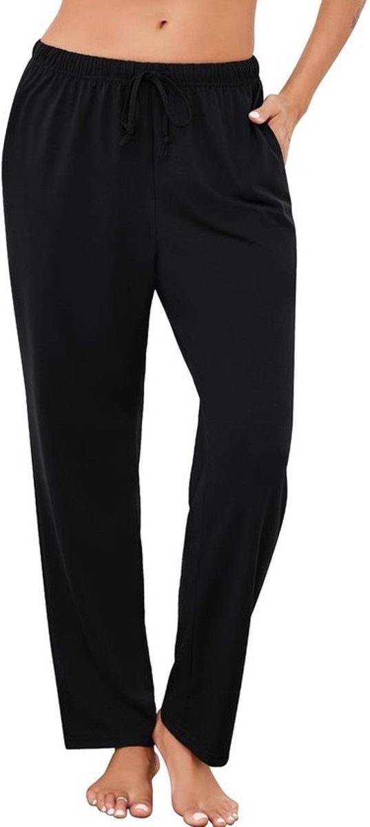 Dames Katoenen Pyjamabroek Zacht Casual Loungewear met Zakken