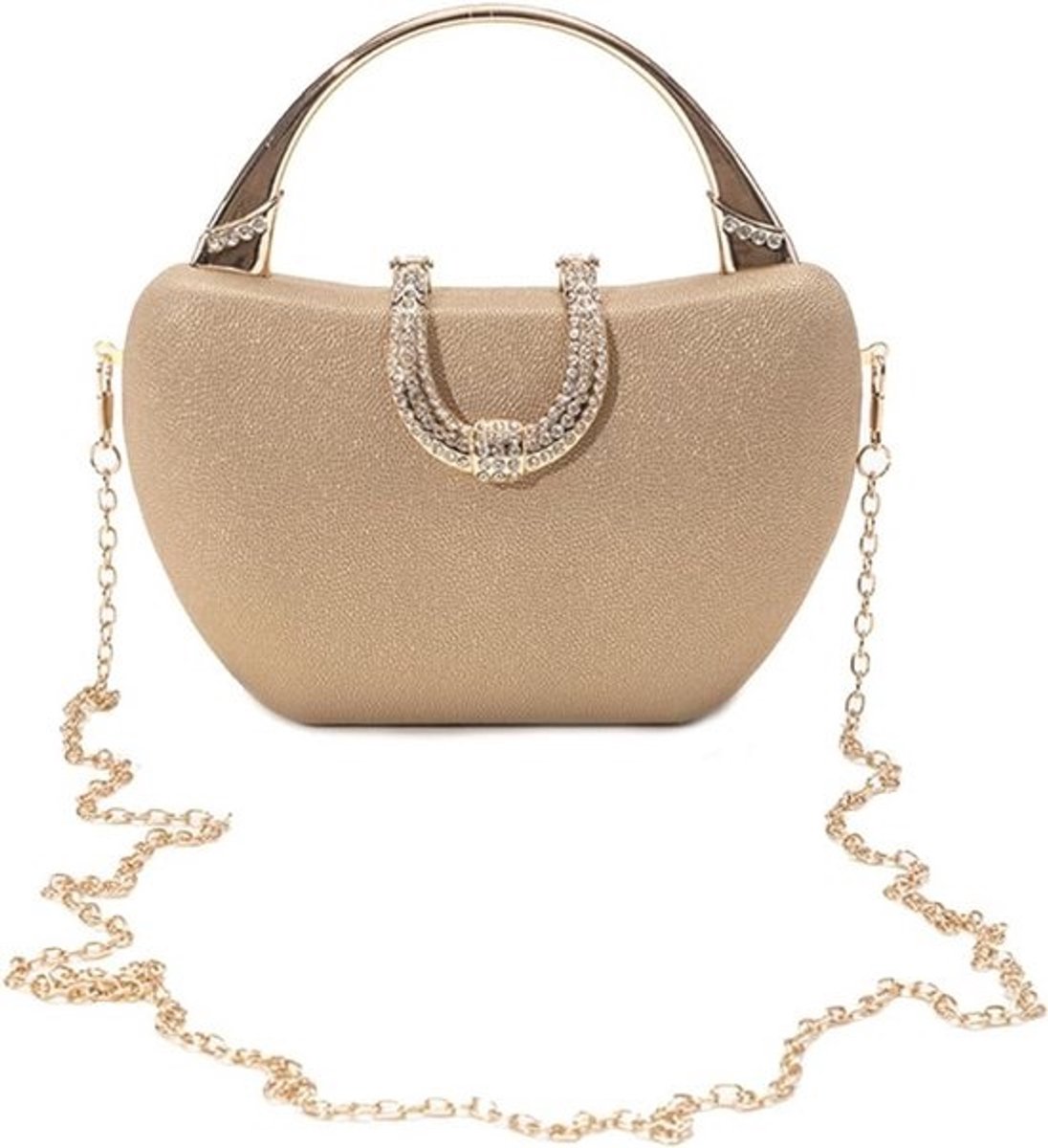 Elegante Dames Avondtas met Pailletten en Strass - Clutch met Ketting voor Feest, Bruiloft en Cocktail