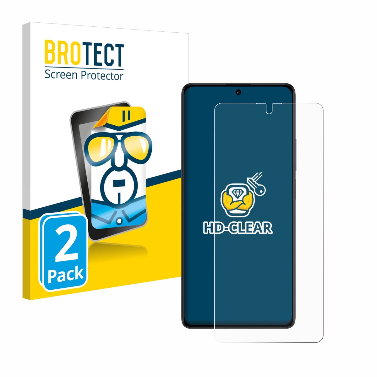 BROTECT - Screenprotector voor Xiaomi Redmi Note 13 5G - Folie Beschermfolie transparant 2 Stuks