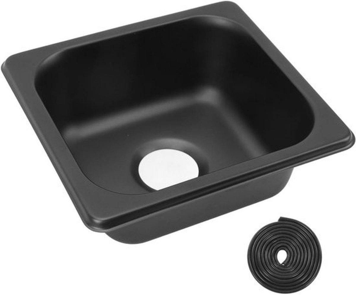 Compacte RVS Spoelbak voor Caravan, Camper en Boot - Drop-In Keukenssink