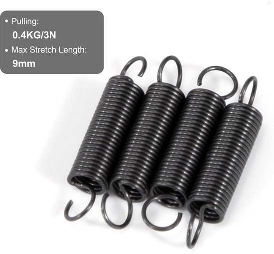 Verlengveren 15 mm, sterke trekveren met haken, 20 stuks, buitendiameter 3 mm, ideale oplossing voor bevestigen en ondersteunen, draaddiameter 0,35 mm — afbeelding 3