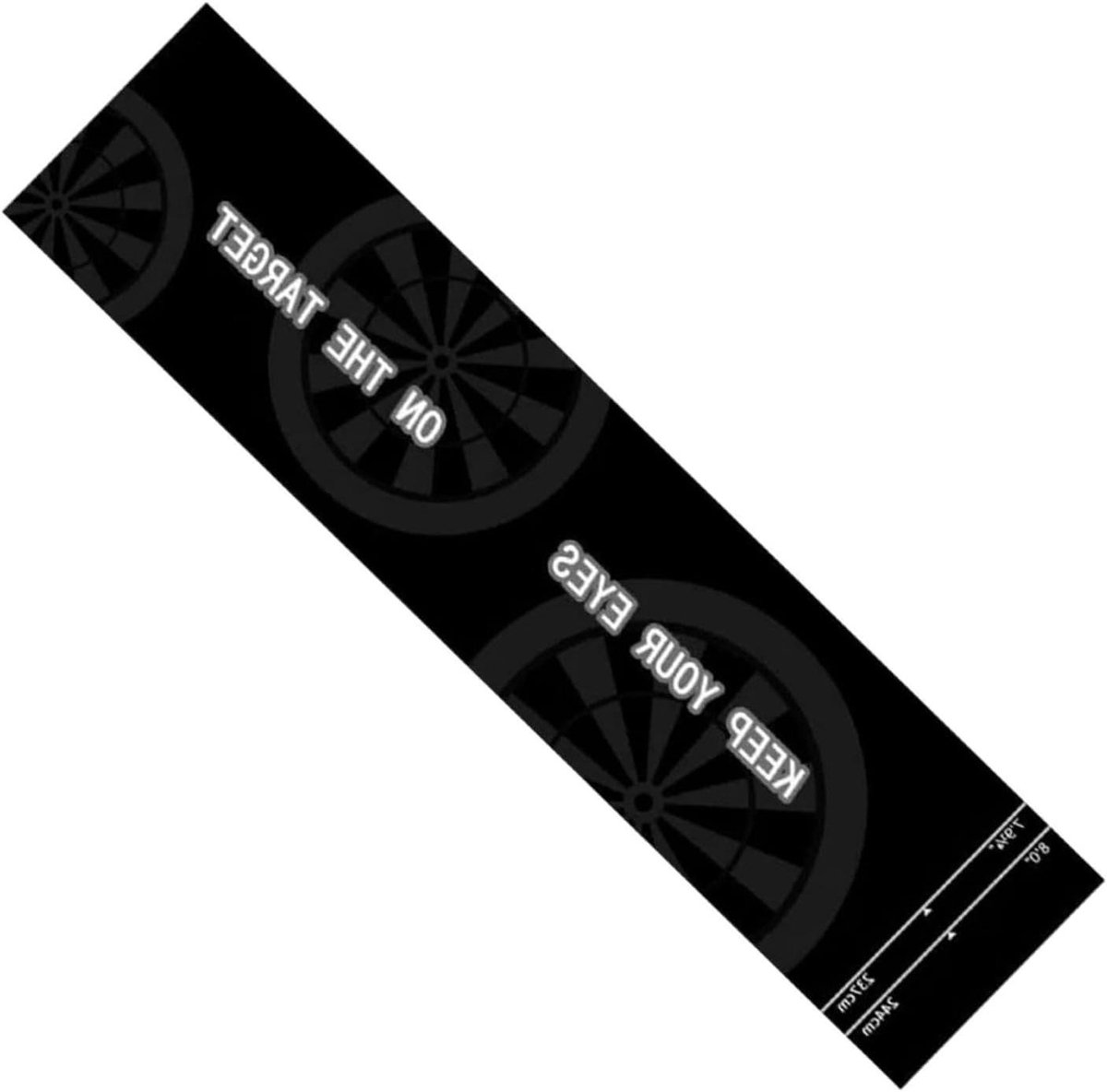 Dart Tapijt - Werplijn Mat - Spelplezier Vergroten - Antislip Rubber Basis - 300 x 34 cm - Grijs