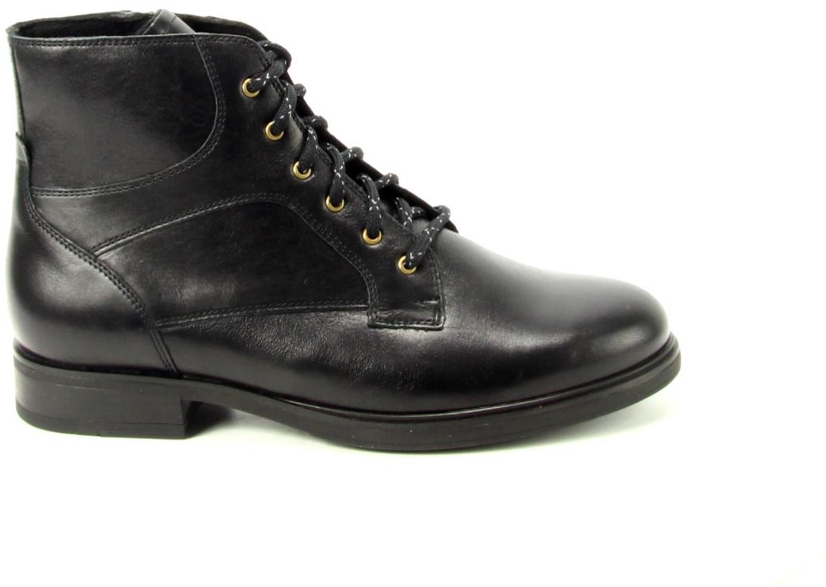 Durea - Dames Veterboot - Artikel 9832 838 2183 - Wijdte K - Zwart leer - maat 43
