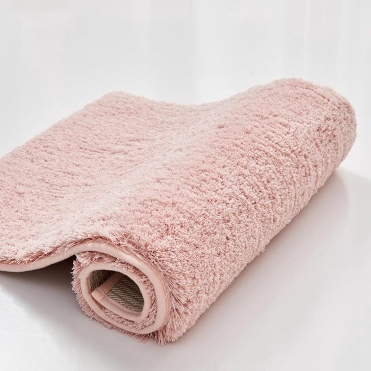 Shaggy badmat - Zachte vloermat - Badkamer comfort - Extra absorberend - 50x80 cm - Oudroze