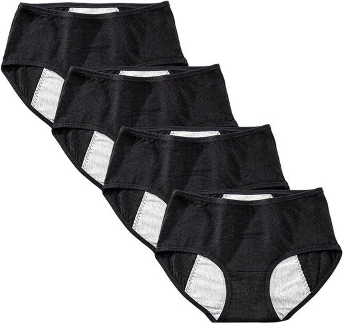 Ondergoed voor Tiener Meisjes - Lekvrije Menstruatie Slips van Katoen - 4 Stuks