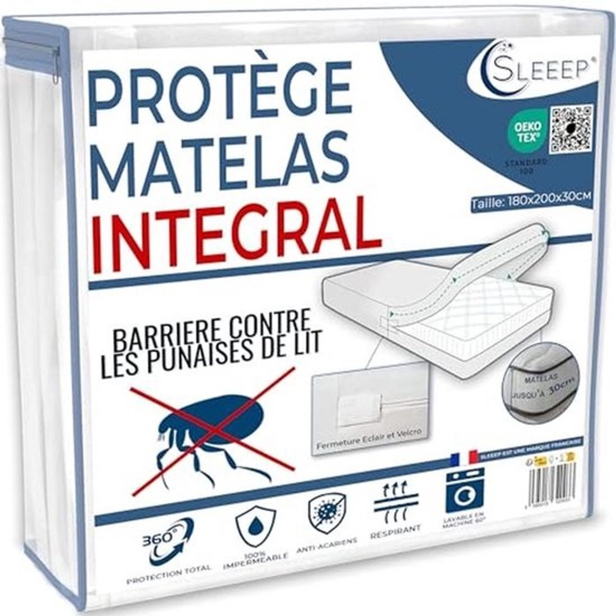 Matrashoes 180 x 200 cm - Anti-bedwantsen, Waterdicht, Met Ritssluiting, Oeko-Tex, Hotelkwaliteit