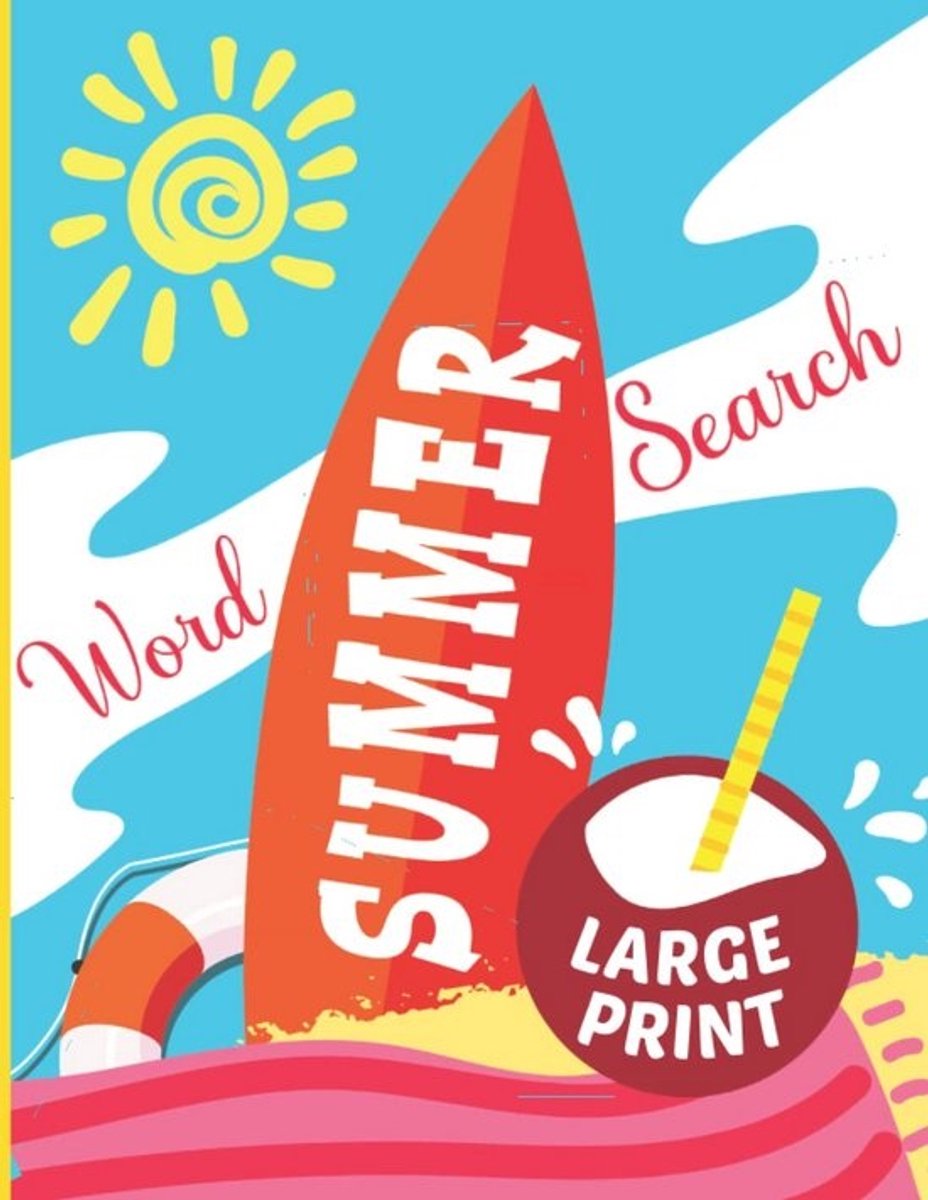 Groot Letter Woordzoeker Zomer Editie Puzzelboek voor Ontspanning en Hersentraining
