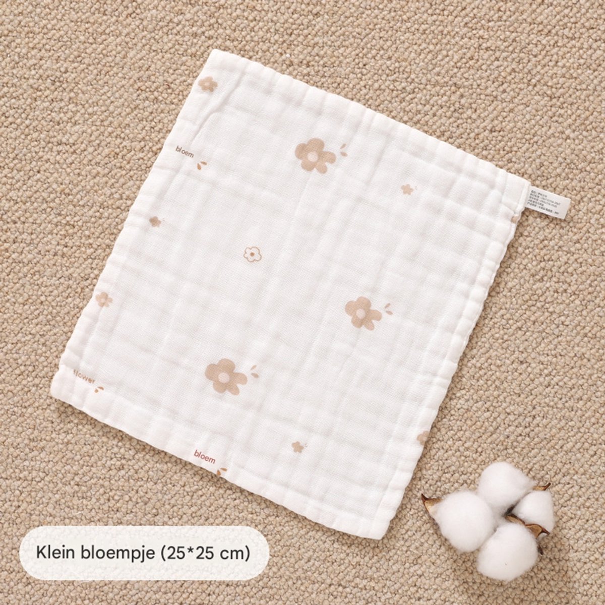 Extra zachte babydoek van puur katoenen gaas (1 stuk)-Stijl 1-25*25cm