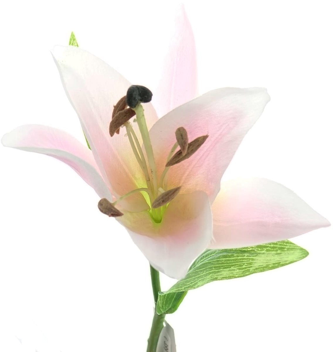 DPI Liliumbloem Fuchsia op Korte Steel 35 cm - Kunstbloemen