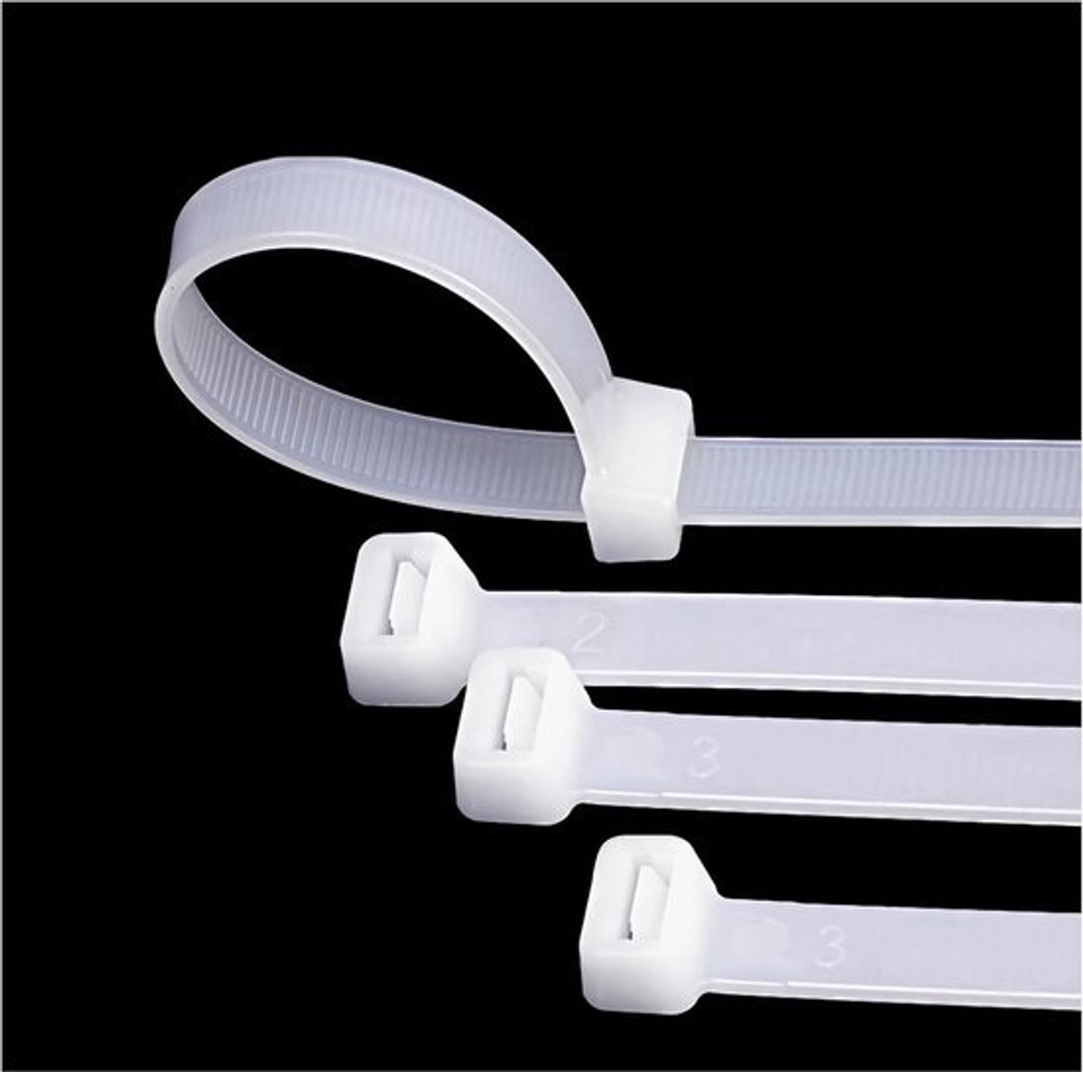 Kabelbinders Zwaar - Ritssluitingen Nylon - Terrein Beveiligen - UV Bestendig - 48 Inch 90kg - Wit