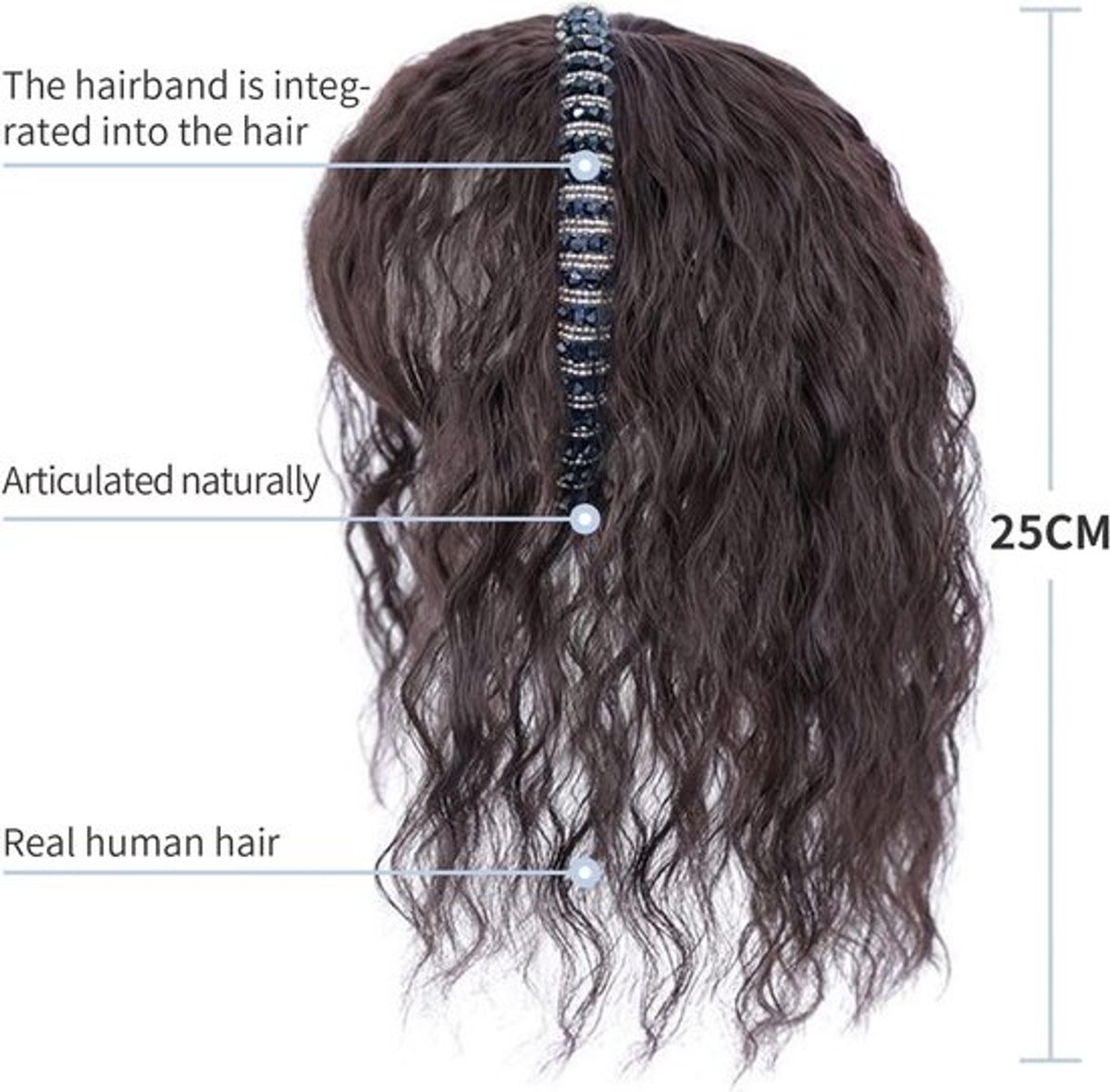 Haarstuk met Clip en Pony voor Volume en Dunne Plekken