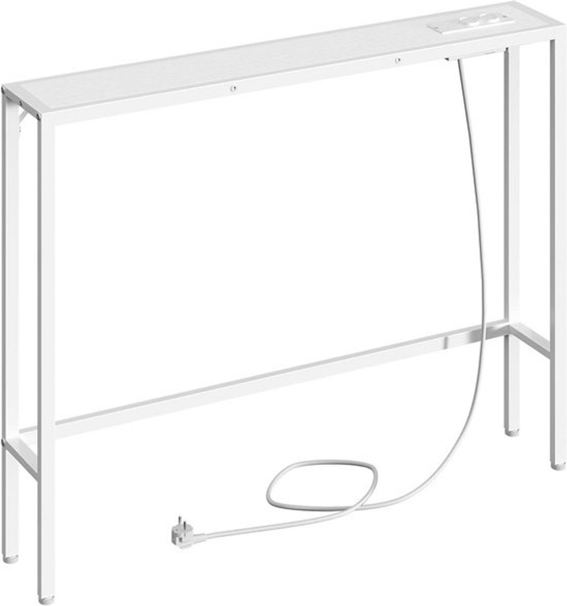 Smalle Haltafel met Ingebouwd Oplaadstation en Stopcontacten