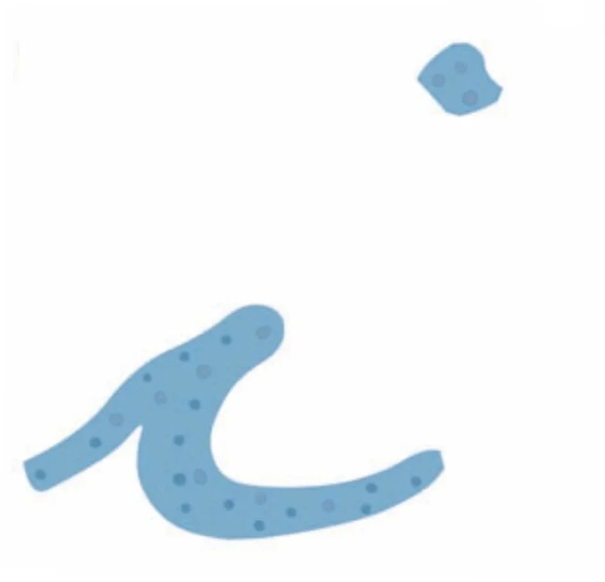 Lilipinso stickers blauwe letter i