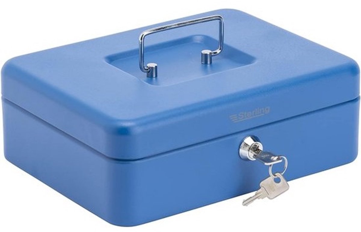 Geldcassette met Combinatieslot - Blauwe Kassakist voor Thuis en Kantoor