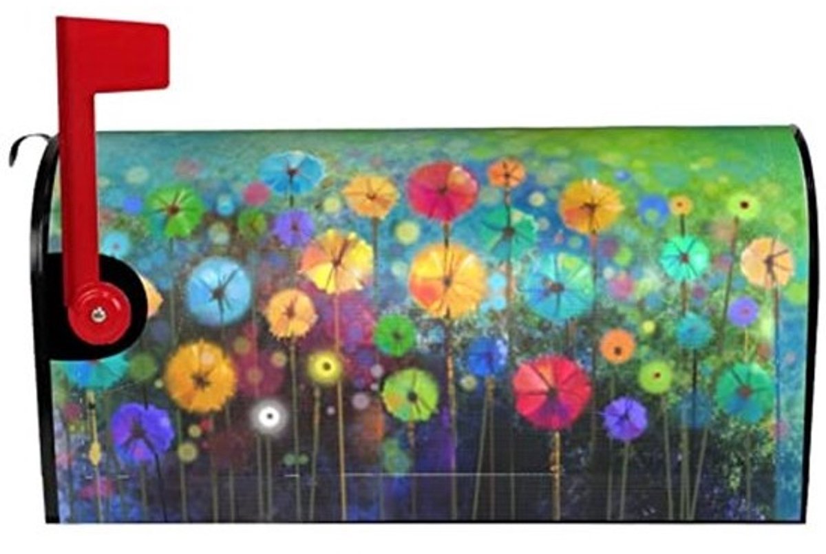 Seizoensgebonden Bloem Brievenbus Covers - Abstracte Lente en Zomer Decoratie 18x21 Inch