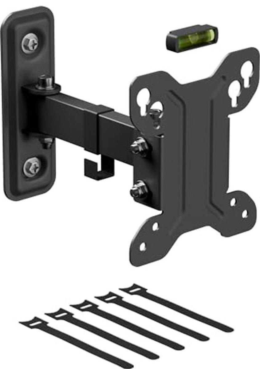 Kantelbare TV-muurbeugel voor 13-27 inch TV's - Volledige Beweging VESA 75x75 mm - 100x100 mm