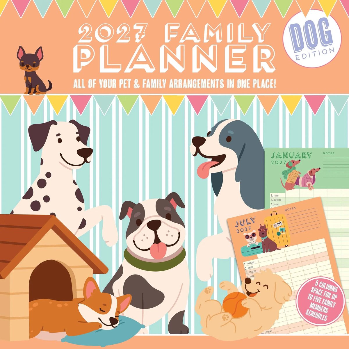 Family Planner Honden Editie 2027 5 persoons