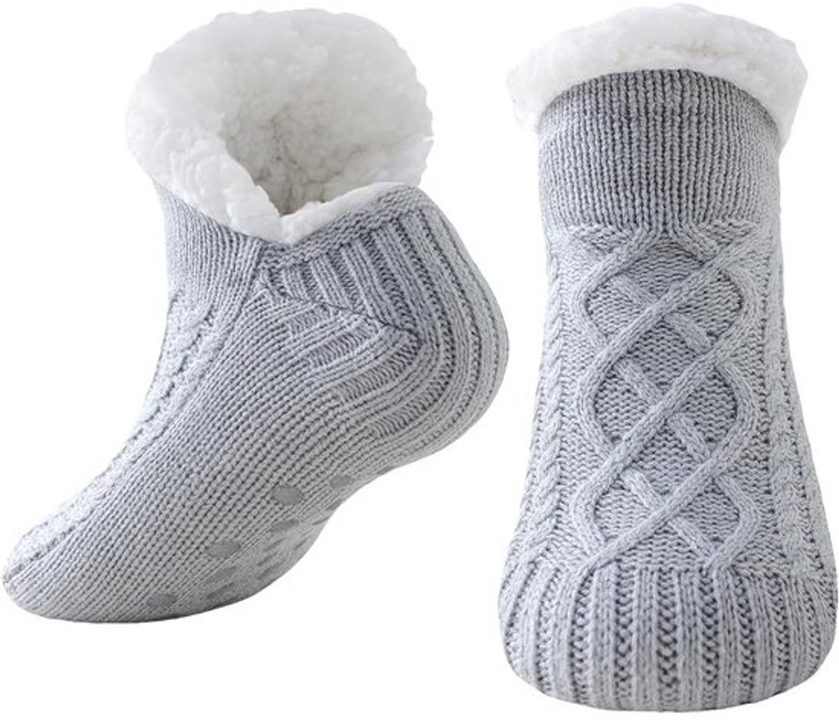 Dikke Fluffy Slippersokken voor Dames en Heren - Gezellige Warme Antislip Sokken voor Binnen