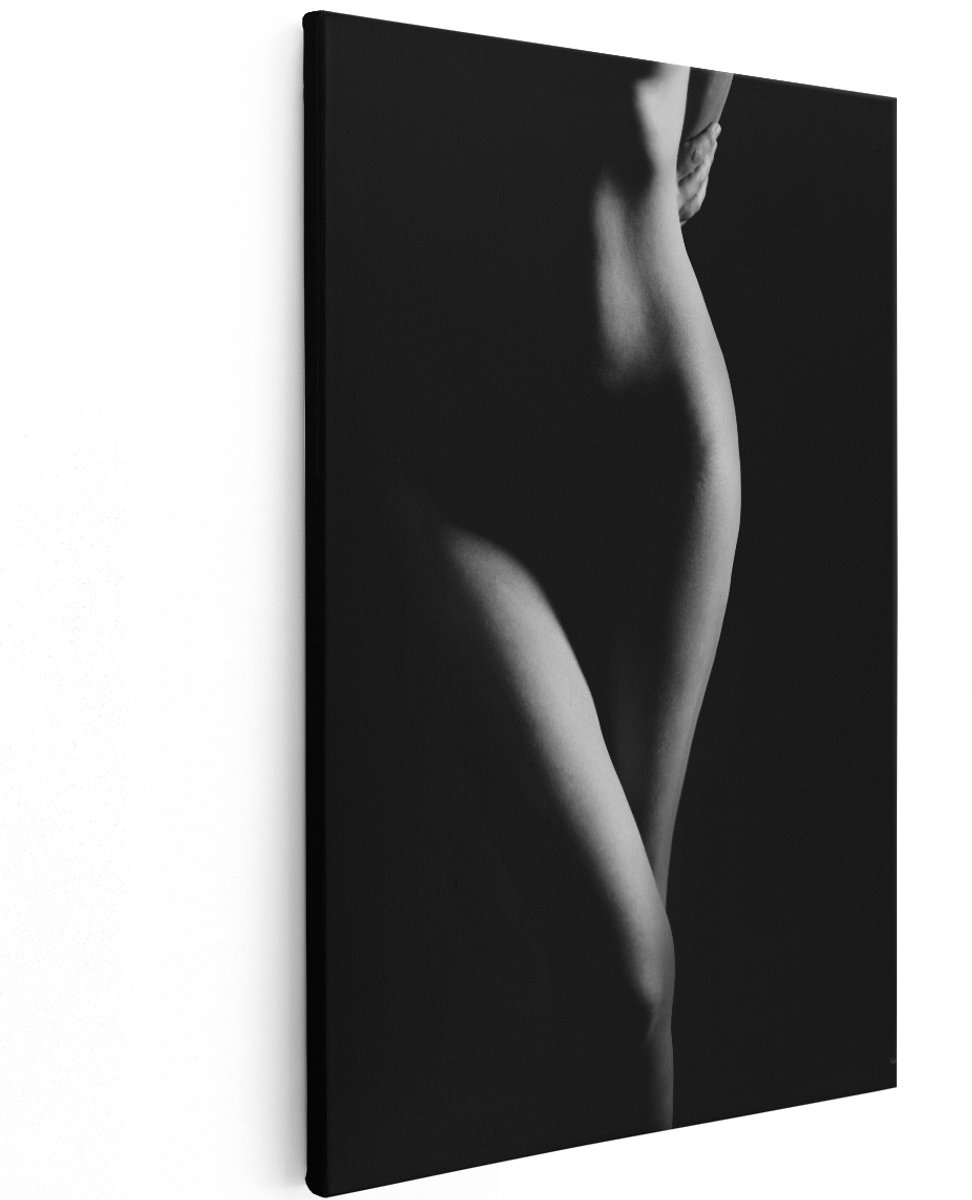 Artaza Canvas Schilderij Naakte Vrouw Lichaam - Erotiek - 120x180 cm - Groot - Wanddecoratie Woonkamer - Schilderijen - Muurdecoratie